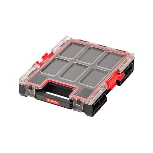 Organizér QBRICK System One M s pěnovou vložkou Malý modulární organizér s pěnovou vložkou vhodný pro uložení ručního či elektrického nářadí.<br />Pěnovou vložku lze upravit do požadovaného tvaru vyřezáním a vytvořením otvorů.<br />Voděodolné transparentní víko pro rychlý přehled o obsahu organizéru.<br />Organizéry z řady QBRICK System One lze k sobě připevnit a vytvořit sestavu.