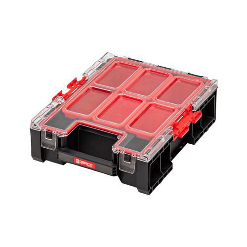 Organizér QBRICK System One M Plus Vyvýšená verze organizéru System One M Plus pro uložení drobných součástek a materiálu.<br />Vybavený 5 vyjímatelnými přihrádkami.<br />Voděodolné transparentní víko pro rychlý přehled o obsahu organizéru.<br />Organizéry z řady QBRICK System One lze k sobě připevnit a vytvořit sestavu.