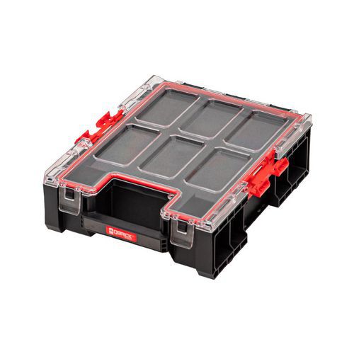 Organizér QBRICK System One M Plus s pěnovou vložkou Rozšířený organizér s pěnovou vložkou vhodný pro uložení ručního či elektrického nářadí.<br />Pěnovou vložku lze upravit do požadovaného tvaru vyřezáním a vytvořením otvorů.<br />Voděodolné transparentní víko pro rychlý přehled o obsahu organizéru.<br />Organizéry z řady QBRICK System One lze k sobě připevnit a vytvořit sestavu.