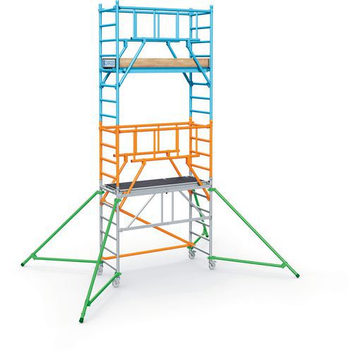 Balíček výložníků Zarges PaxTower Balíček stabilizačních podpěr k lešení PaxTower 1T a S-PLUS 1T.<br />Zeleně označené části.