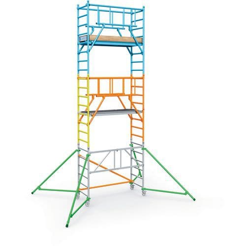Balíček navýšení o 2 m Zarges PaxTower S-PLUS 1T Balíček pro navýšení lešení PaxTower S-PLUS 1T o dva metry.<br />Modře označené části.