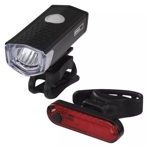 LED přední + zadní nabíjecí svítilna na kolo P3923