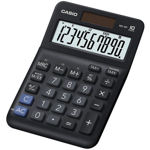Kalkulačka Casio MS 10 F Klasická kalkulačka s 10místným LCD displejem.<br />Indikace zadané funkce