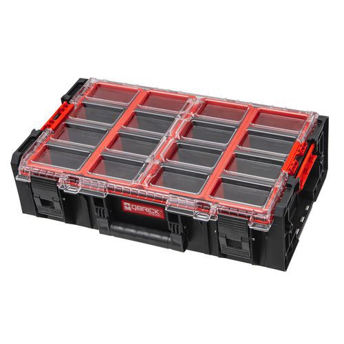 Organizér QBRICK System One 2XL + adaptér PROMO Organizér na drobný materiál a nářadí.<br />Vybavený čtyřmi vyjímatelnými přihrádkami