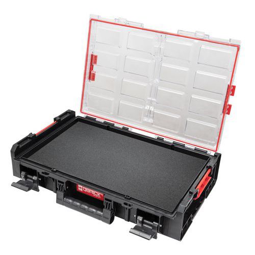 Organizér QBRICK System One XL s pěnovou vložkou Kufr na elektrické a ruční nářadí či drobný materiál vybavený pěnovou vložkou pro maximální ochranu nářadí.<br />Pěnovou vložku lze upravit do požadovaného tvaru vyřezáním a vytvořením otvorů.<br />Transparentní víko umožňuje rychlý přehled o obsahu organizéru.<br />Organizéry z řady QBRICK System One lze k sobě připevnit a vytvořit sestavu.