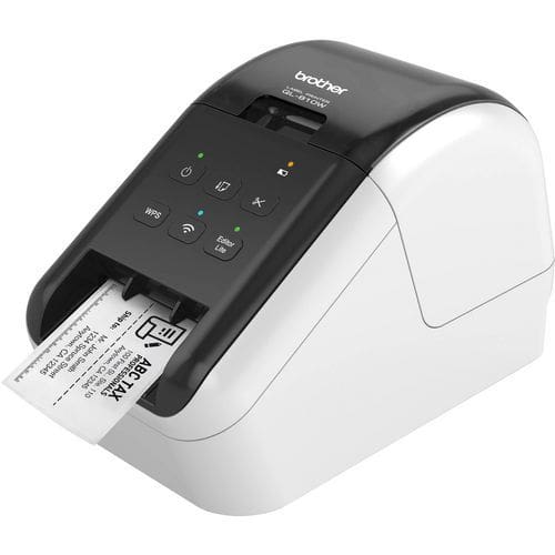 Tiskárna štítků BROTHER QL-810W Tiskárna na papírové samolepící štítky s možností termálního tisku v červené a černé barvě.<br />Připojení přes USB