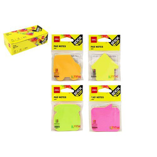 Bloček samolepící DELI STICK UP 69 x 69mm NEON