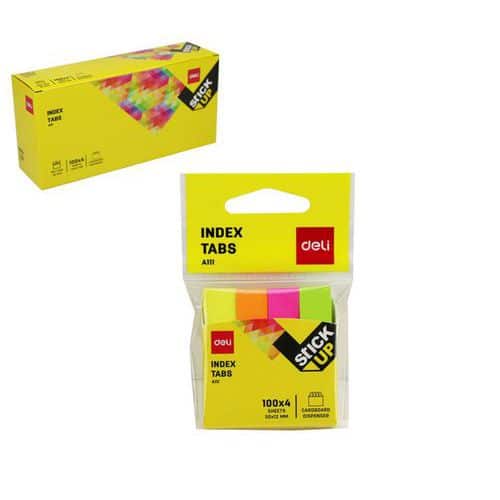 Záložky DELI STICK UP mini set 50 x 12mm Papírové samolepící záložky slouží k písemnému internímu sdělení