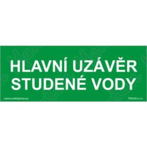 Hlavní uzávěr studené vody