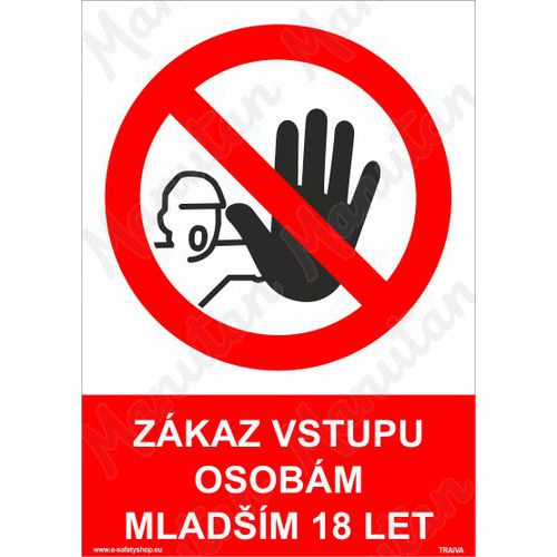 Zákaz vstupu osobám mladším 18 let