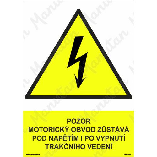 Pozor motorický obvod zůstává pod napětím