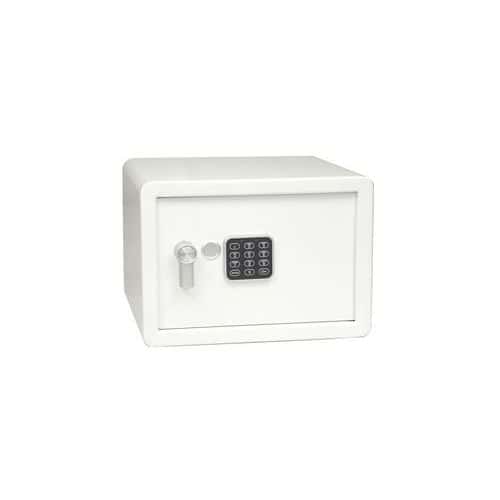 Nábytkový trezor s elektronickým zámkem číselnou klávesnicí a páčkou k otevření