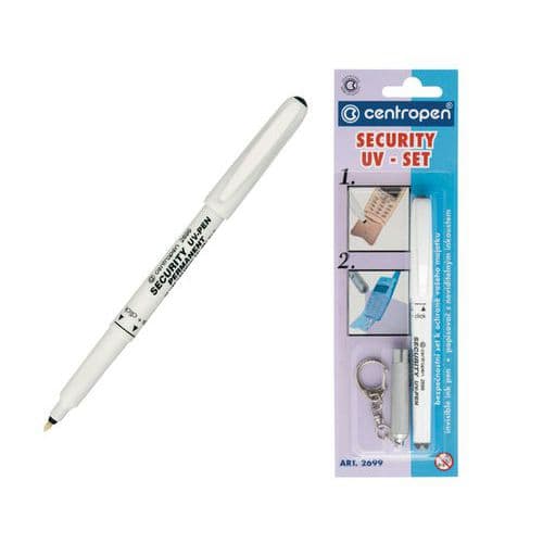 Popisovač CENTROPEN 2699 Security UV - set klíčový Popisovač k označování cenných předmětů. Ergo držení v úchopové části