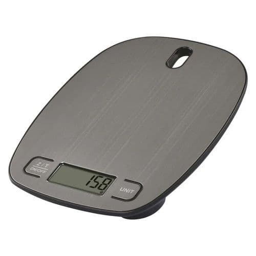 Digitální kuchyňská váha Emos EV027 Nerezová váha do kuchyně s praktickým okem pro zavěšení.<br />Maximální zatížení do 10 kg