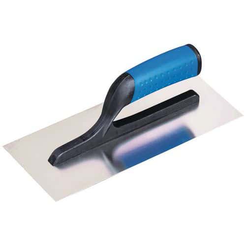Nerezové hladítko Manutan Expert Hladké nerezové hladítko s ergonomickou rukojetí.<br />Polyamidový rám vyztužený skelnými vlákny.