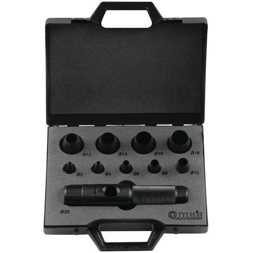 Sada průbojníků o 2 - 19 mm Mob Sada děrovaček  pro měkké materiály