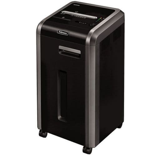 Skartovač Fellowes 225 Mi Odolný skartovač s mikrořezem 2×12 mm pro střední kancelář. Bezpečný a tichý skartovač disponuje košem s velkým objemem 60 L. Skartovací kapacita 18 listů 70g papíru. Atraktivní design. Elektronický start/stop