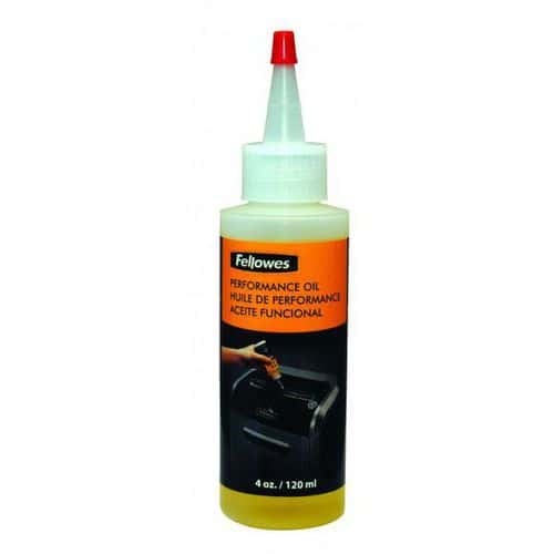 Olej Fellowes pro skartovací stroje 120 ml Speciální olej pro údržbu skartovacího mechanismu. Uvolňuje prachové mikročástice z povrchu řezného mechanismu. Usnadňuje tak chod stroje a přispívá k prodloužení životnosti.
