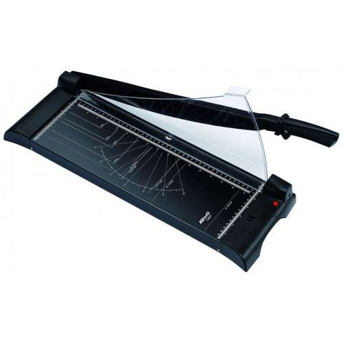 Řezačka KW 455 laser Páková řezačka s naznačením místa řezu laserem. Délka řezu 455 mm (A3 formát).
