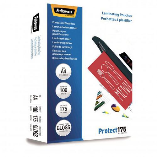 Laminovací fólie Fellowes A4 175 mic lesklé Protect175. Ochrana barevnosti