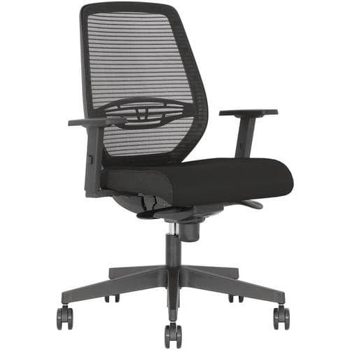 Kancelářská židle Neos Pohodlná kancelářská židle Neos s 2D područkami.<br />Díky ergonomickému designu se přizpůsobí uživateli a poskytne mu vynikající oporu.<br />Více poloh pro udržení správného držení těla.<br />Židle se synchronním mechanismem.<br />Oboustranně nastavitelné područky