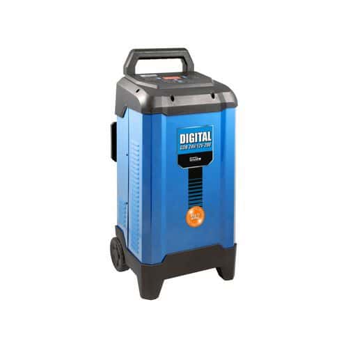 Nabíječka autobaterií GDB 24V/12V-200 Automatická nabíječka řízená mikroprocesorovou jednotkou je určena pro nabíjení baterií všech běžných druhů vozidel (vč. nákladních).<br />Přímé a šetrné 10-stupňové nabíjení baterie ve vozidle.<br />Přehledný LED displej s indikací stavu nabíjení (%)