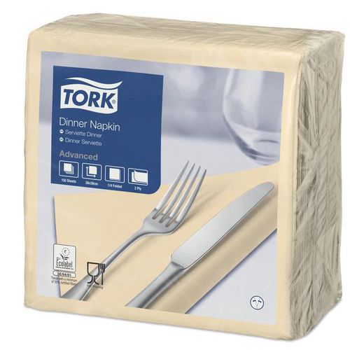 Papírové ubrousky Tork 2vrstvy 39 x 39 cm