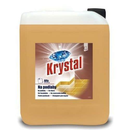 Krystal na podlahy s alfa alkoholem 5l Přípravek na podlahu s obsahem Alfalkoholu pro dokonalé čištění a ochranu všech nesavých povrchů včetně plovoucích podlah. Mytí podlah beze šmouh - efekt lesklých ploch. Vhodné i pro plovoucí podlahy