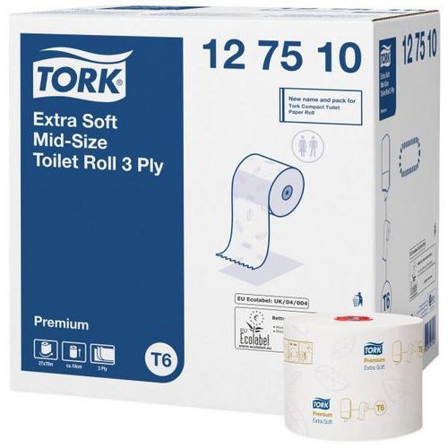 Toaletní papír kompaktní role Tork Premium Extra Soft 3vrstvy bílý T6