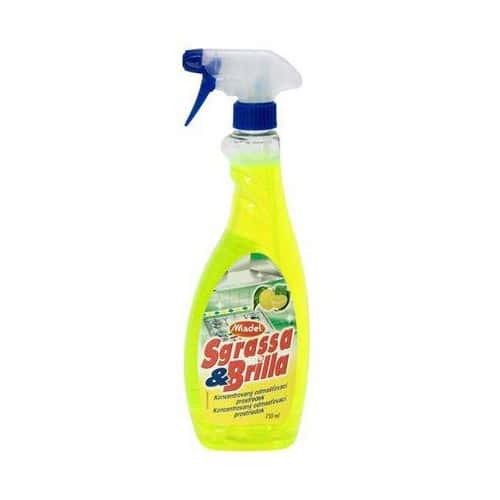 Sgrassa e Brilla Completo - odmašťovač 750 ml pumpička Přípravek Sgrassa e Brilla zaručeně odmastí veškeré povrchy a zanechá je lesknoucí se čistotou. Účinně odstraní veškerou mastnotu
