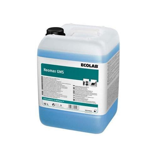 Vysoce alkalický přípravek pro podlahové čisticí automaty NEOMAX GMS 10L Vysoce alkalický přípravek pro podlahové čisticí automaty. Vynikající čisticí a odmašťující účinnnost.Pro denní údržbu i periodické hloubkové čištění velkých ploch např. v supermarketech. Zabraňuje nežádoucímu zešednutí podlahových krytin. Nízká pěnivost