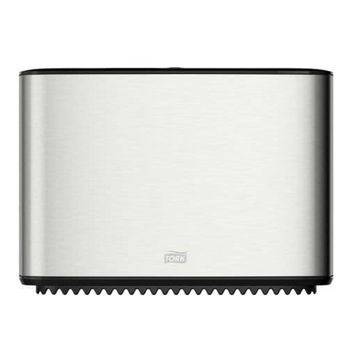 Zásobník na Mini Jumbo toaletní papír T-Box Tork nerez T2 Nerezový zásobník TORK Image Desing™ na toaletní papír - Jumbo mini role o průměru 190mm. Každý detail hraje roli při vytváření skvělého dojmu. Díky dokonalým tvarům je Tork zásobník na toaletní papír Mini Jumbo jak elegantní tak i prostorově nenáročný. A to není vše