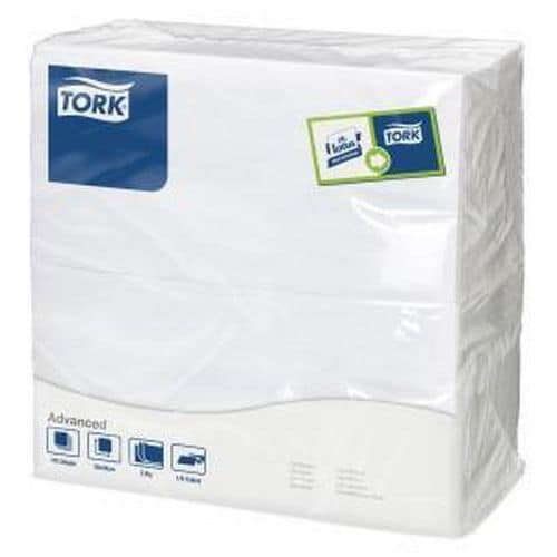 Papírové ubrousky Tork 3vrstvy 39x39cm bílé sklad 1/8