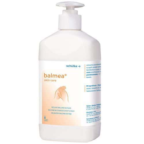 Pečující balzám na ruce Balmea 500ml Jemná ošetřující emulze typu olej ve vodě s kvalitním olejem z plodů olivovníku evropského (Olea Europaea) a Panthenolem. Pro pružnou a jemnou pokožku. Bez nepříjemného pocitu mastnoty a lepivosti. Napomáhá rychlejší regeneraci namáhané pokožky. S jemnou parfemací bez obsahu veškerých sledovaných alergenů. Doba použitelnosti 24 měsíců.