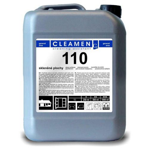 Cleamen 110 - skleněné plochy 5l Prostředek je určen k mytí oken