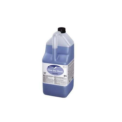 Oplachový prostředek pro myčky Clear Dry Classic 5l Oplachový nepěnivý prostředek pro průmyslové myčky.Vysoce koncentrovaný neutrální přípravek vhodný pro sklo