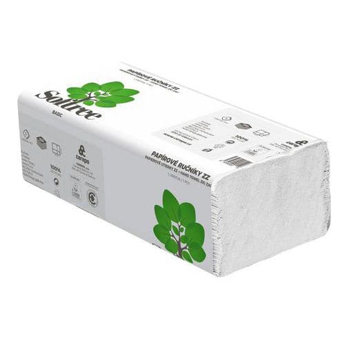 Ručníky papírové bílé Softree ZZ bílé 2vrstvy