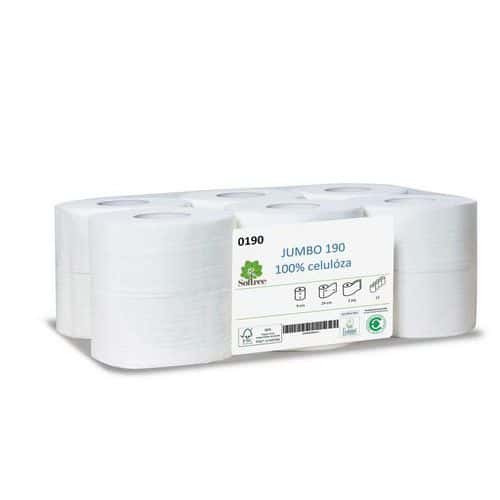 Toaletní papír Mini Jumbo role 19cm 2vrstvy bílý
