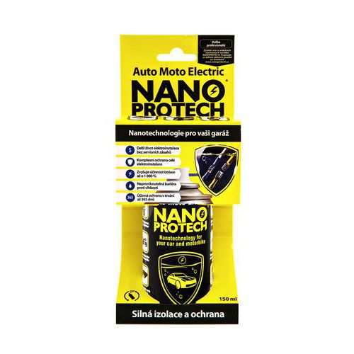 Čisticí a elektroizolační roztok NANOPROTECH Auto Moto Electric 150 ml NANOPROTECH Auto Moto Electric chrání elektroniku a elektrické součástky v autě či v motocyklu před působením kyselého deště