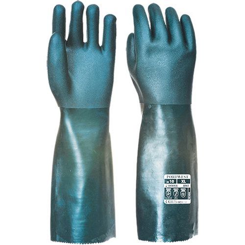 Dvakrát máčené PVC rukavice 45cm