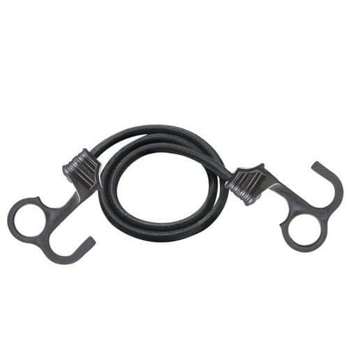Speciální upínací guma Master Lock 80cm Speciální upínací guma s délkou 800 mm o průměru 8 mm zakončená háčkem a okem.<br />Maximální nosnost 65 kg.<br />Ploché ocelové háčky vybavené okem pro snadnější manipulaci a vyšší pevnost v tahu.<br />Plastem kryté háčky zabraňující poškození nákladu.