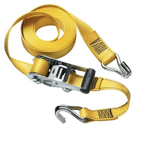 Upínací popruh s ráčnou a háčky Master Lock 450cm Upínací popruh s ráčnou zakončený vysokopevnostními háčky.<br />Délka popruhu 4 500 mm