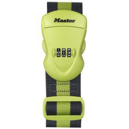Popruh na zavazadlo kombinační Master Lock Nastavitelný popruh pro zavazadla s plastovou přezkou.<br />Délka popruhu 2 000 mm