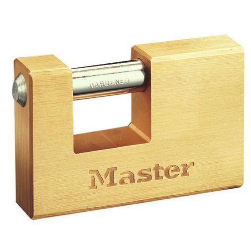 Obdélníkový visací zámek Master Lock pro všeobecnou ochranu 85mm Obdélníkový visací zámek pro všeobecnou ochranu. <br />Šířka 85 mm