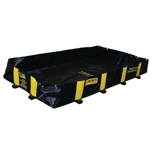 Velkoobjemová záchytná vana Justrite RIGID-LOCK QUICKBERM®