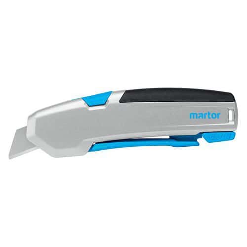 Bezpečnostní nůž Martor Secupro 625 Ergonomický bezpečnostní nůž Secupro 625 s robustní hliníkovou rukojetí.<br />Automatické zasouvání nože