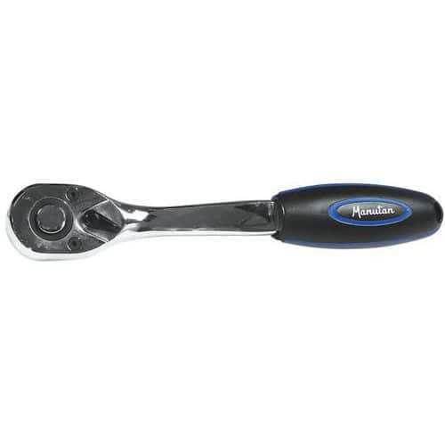 Ráčna Manutan Expert 1/4'' Ráčna s ergonomickou rukojetí pro pohodlnou manipulaci.<br />Vstup pro nástrčný klíč 1/4''.<br />72 zubů pro otáčení.<br />Systém zpětného chodu pomocí páčky.