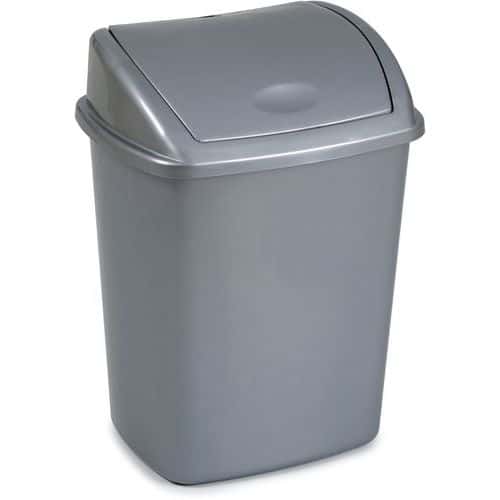 Odpadkový koš s výklopným víkem 15 l šedý Plastový odpadkový koš s výklopným víkem.