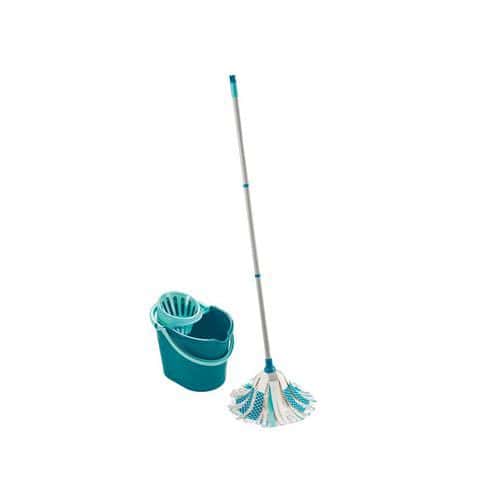 Set Power Mop 3v1 Kompletní úklidový set obsahující Vědro se ždímacícm nástavcem + Mop s teleskopickou tyčí a s hlavicí ze 3 druhů čistících třásní. Vrchní třásně jsou z vysoce absorbčního mikrovlákna