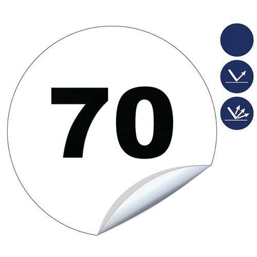 Kruhová značka Novap omezení rychlosti "70" - 200 mm
